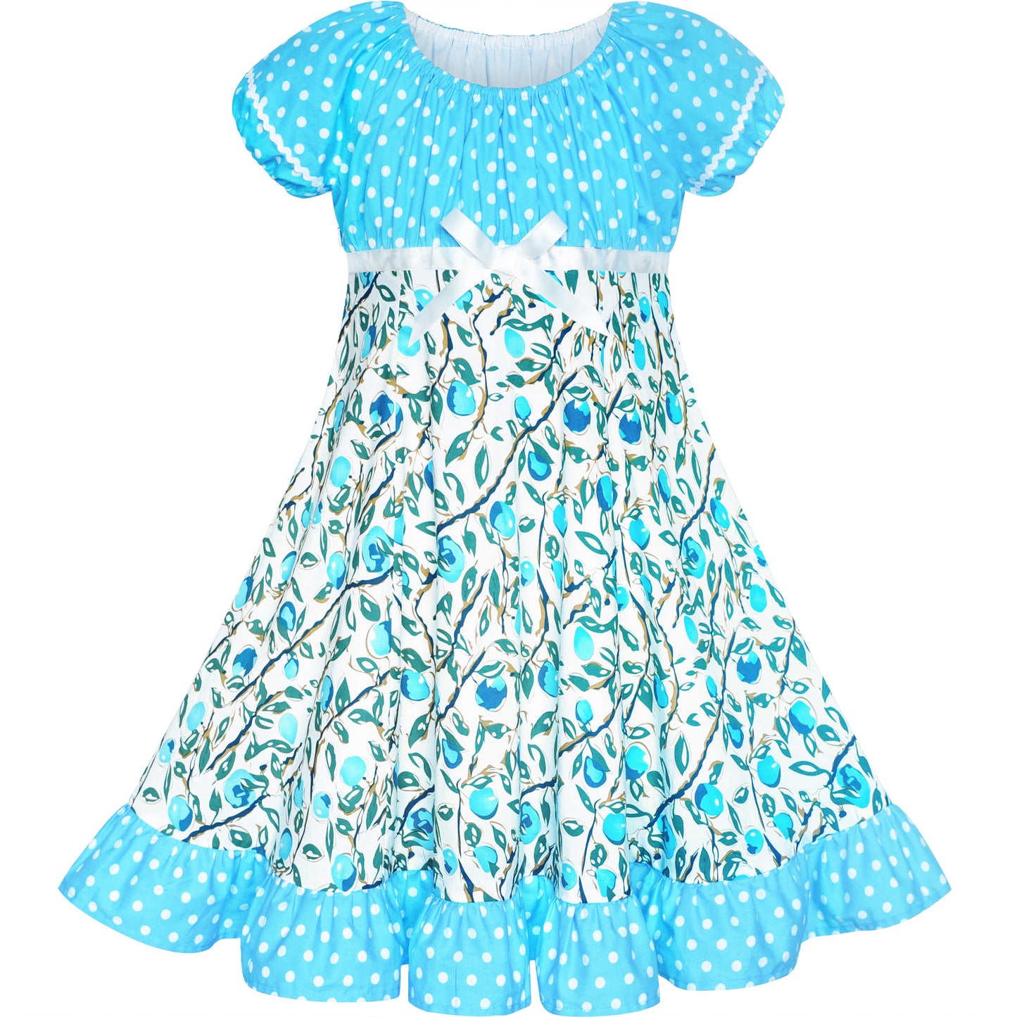 Girls Dress Flower Summer Casual Dress Lace Size 5-14 Years