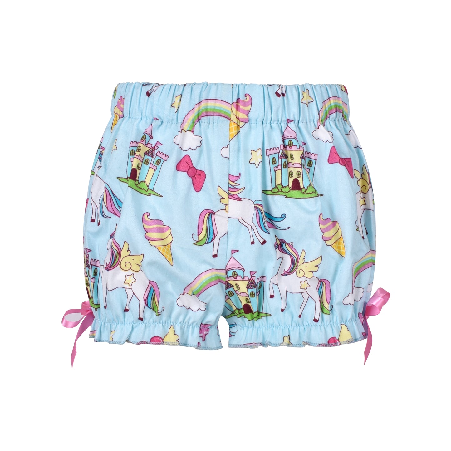 Sunny Fashion Girls Unicorn Rainbow Print Bowknot Princess Dress