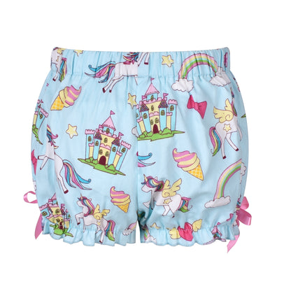 Sunny Fashion Girls Unicorn Rainbow Print Bowknot Princess Dress