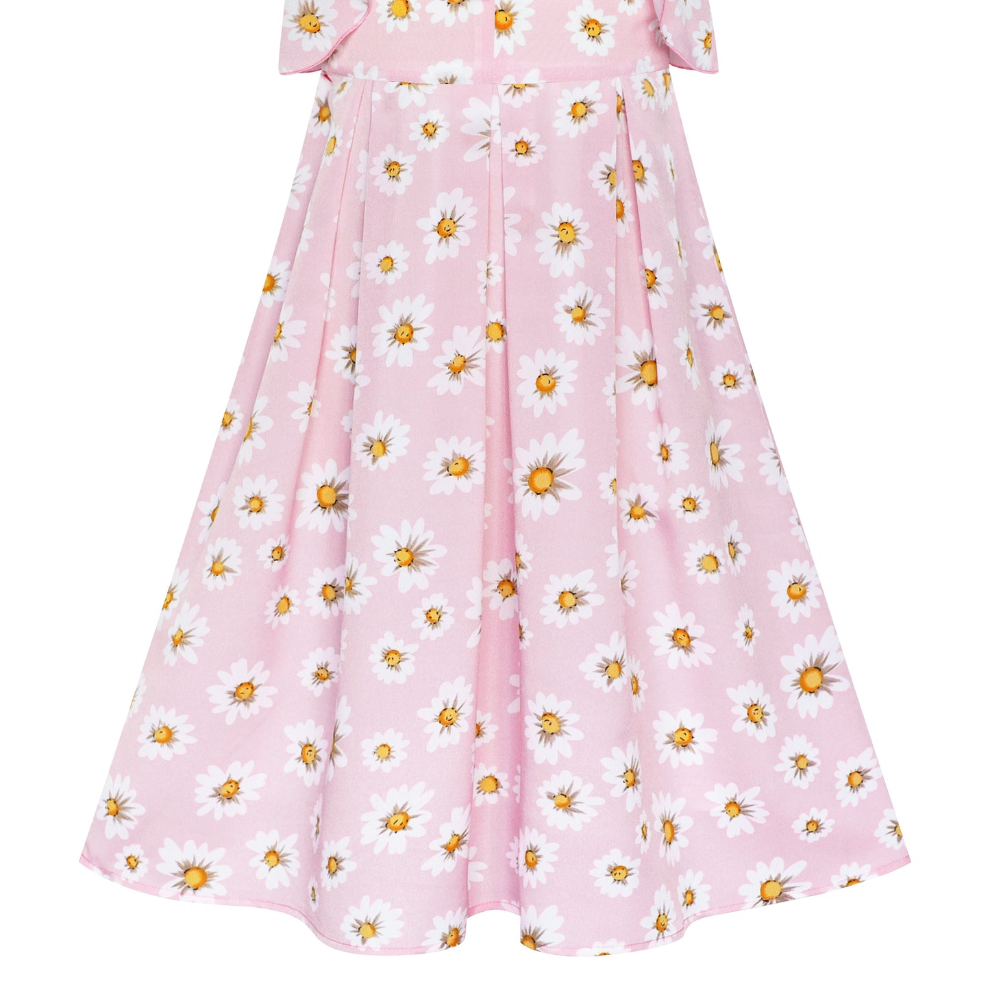 Girls Dress Leaf Sleeveless Summer Party Size 6-14 Years
