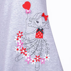 Girls Casual Dress Cotton Long Sleeve Kite Cloud Embroidered Size 2-8 Years