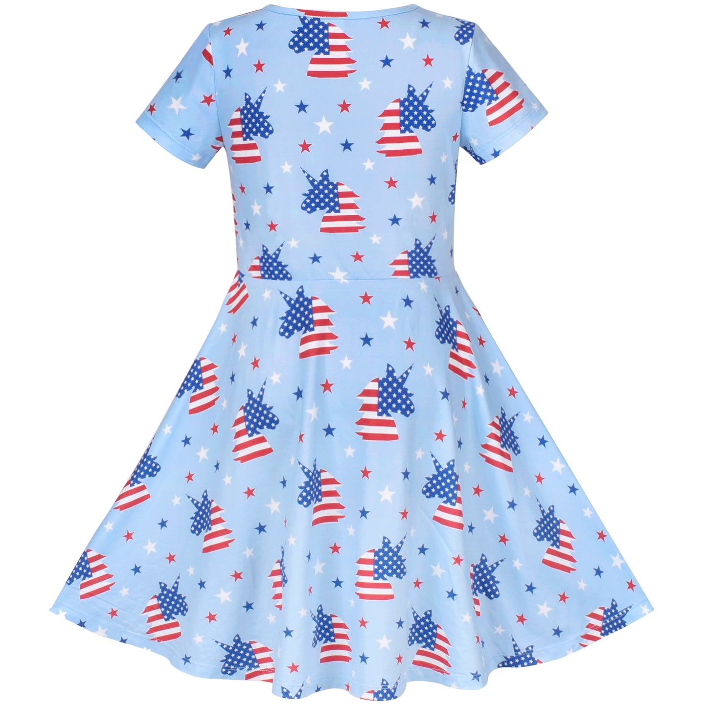 Girls Dress Unicorn Short Sleeve Casual Dress Size 4-12 Years