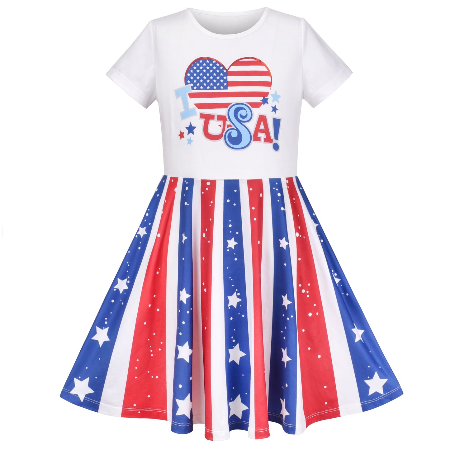 Girls Dress Unicorn Short Sleeve Casual Dress Size 4-12 Years