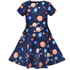 Girls Dress Unicorn Short Sleeve Casual Dress Size 4-12 Years