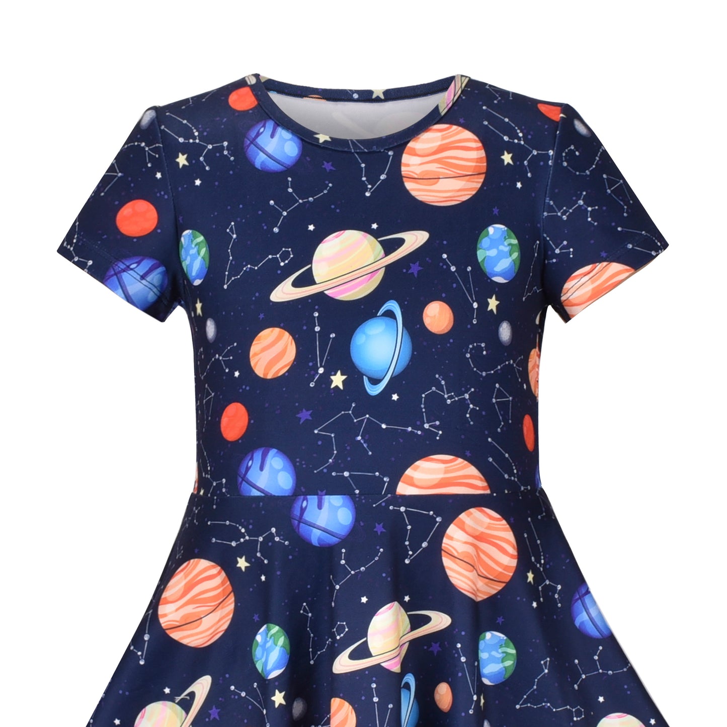 Girls Dress Unicorn Short Sleeve Casual Dress Size 4-12 Years