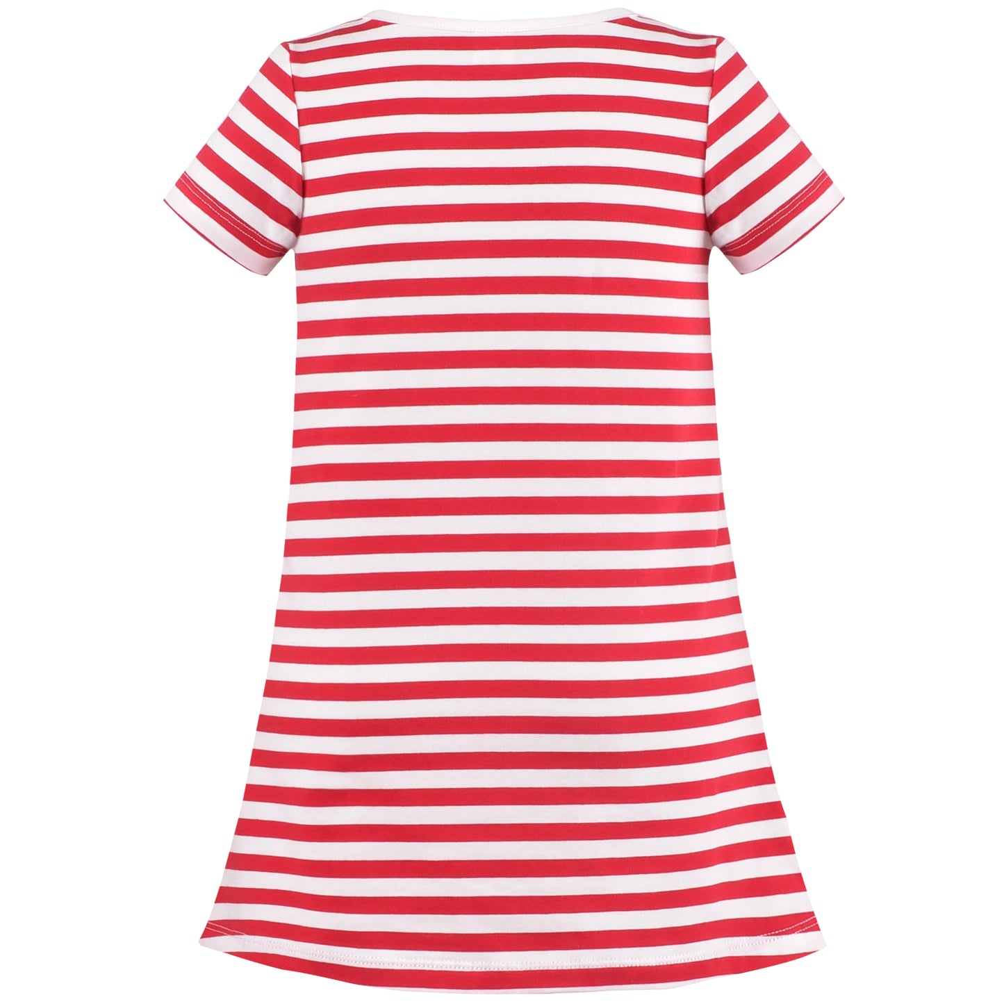 Girls Dress T-shirt Cotton Bird Embroidered Short Sleeve Size 2-8 Years