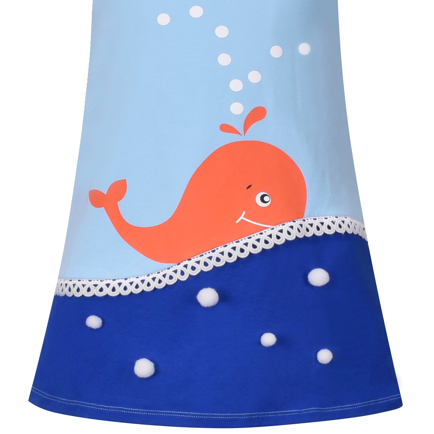 Girls Dress T-shirt Cotton Bird Embroidered Short Sleeve Size 2-8 Years