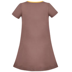 Girls Dress T-shirt Cotton Bird Embroidered Short Sleeve Size 2-8 Years
