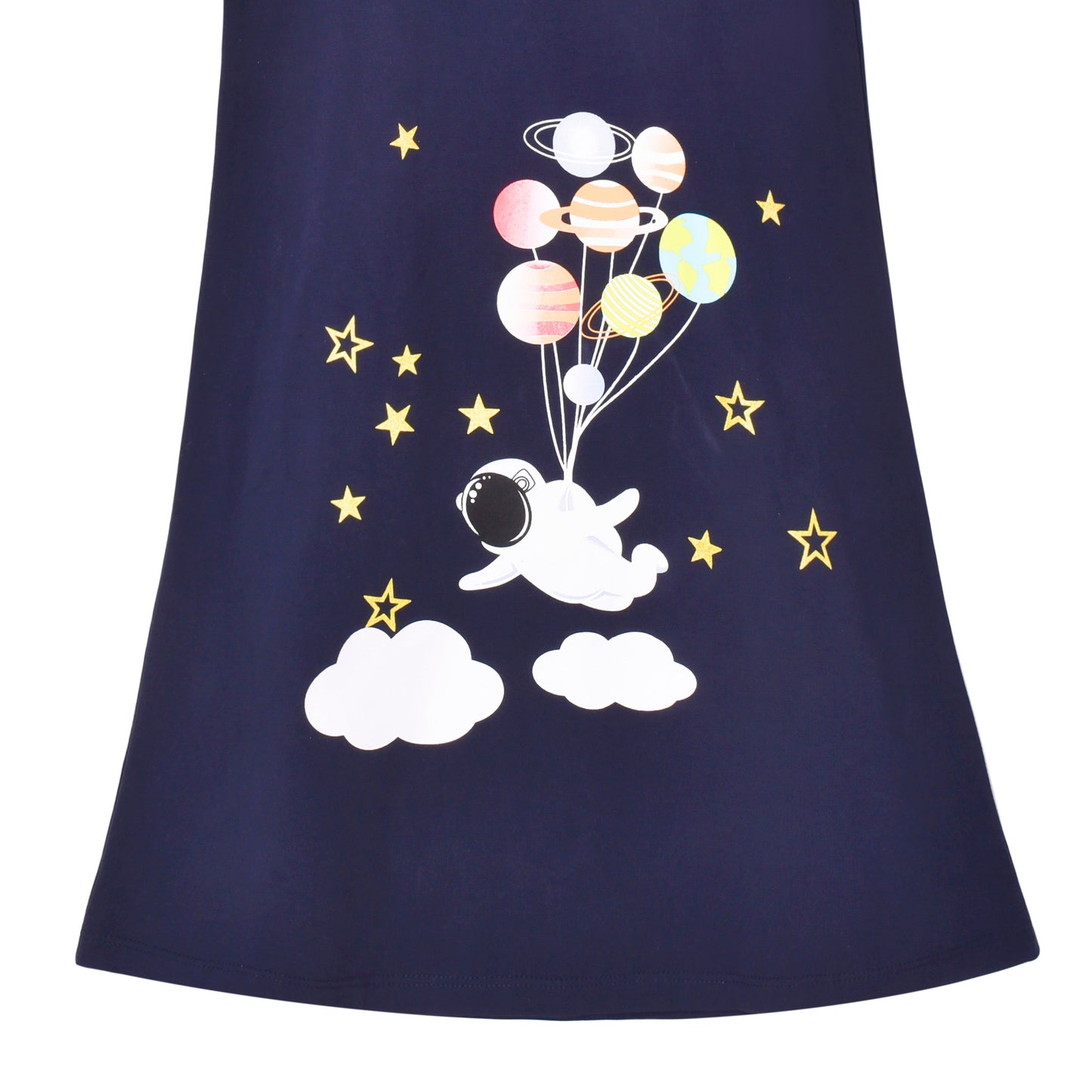 Girls Dress T-shirt Cotton Bird Embroidered Short Sleeve Size 2-8 Years