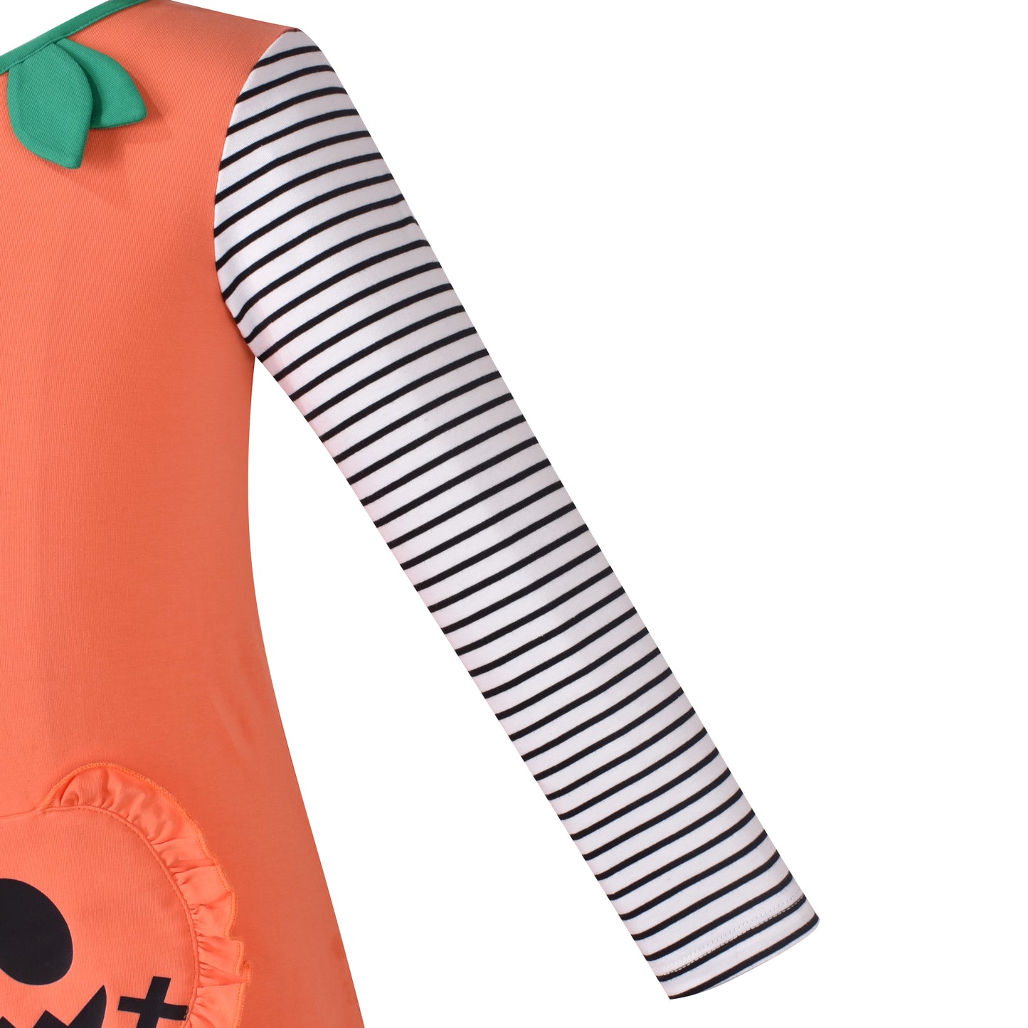 Girls Dress Long Sleeve Daisy Flower Striped Casual Cotton Size 3-12 Years