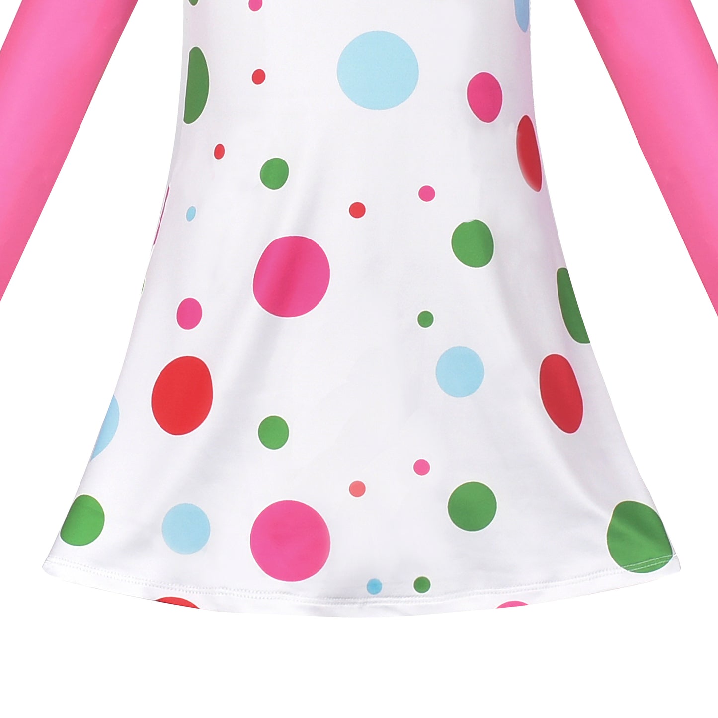 Girls Dress Long Sleeve Daisy Flower Striped Casual Cotton Size 3-12 Years