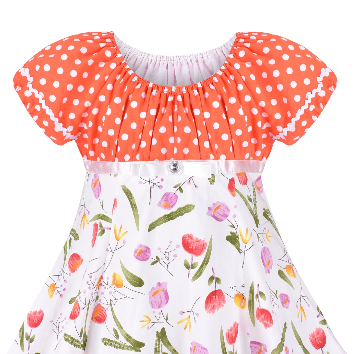 Girls Dress Flower Summer Casual Dress Lace Size 5-14 Years