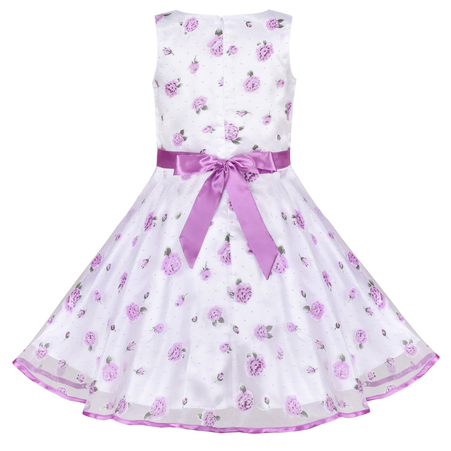 3 Layers Girls Dress flower Wave Pageant Bridesmaid Size 4-12 Years