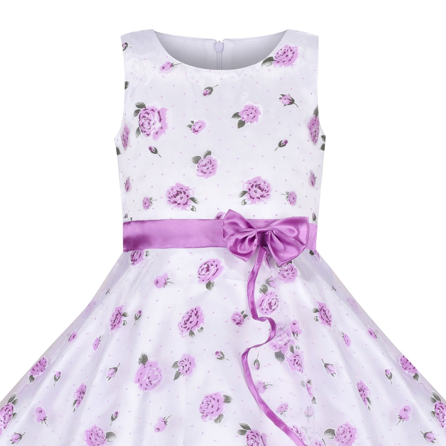 3 Layers Girls Dress flower Wave Pageant Bridesmaid Size 4-12 Years