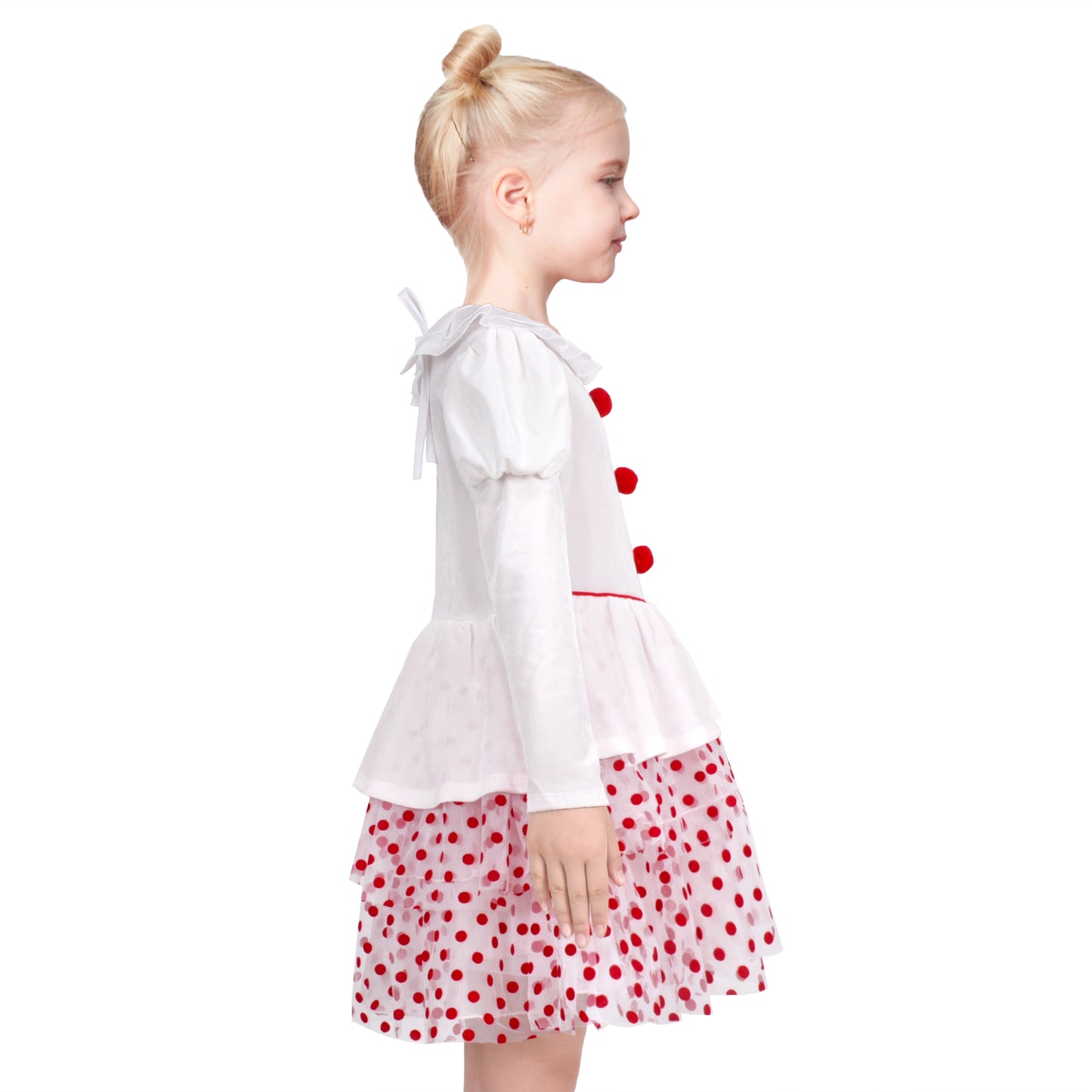 Girls Dress Clown Costume Halloween Carnival Of Cultures Rose Monday Size 4-10 Years