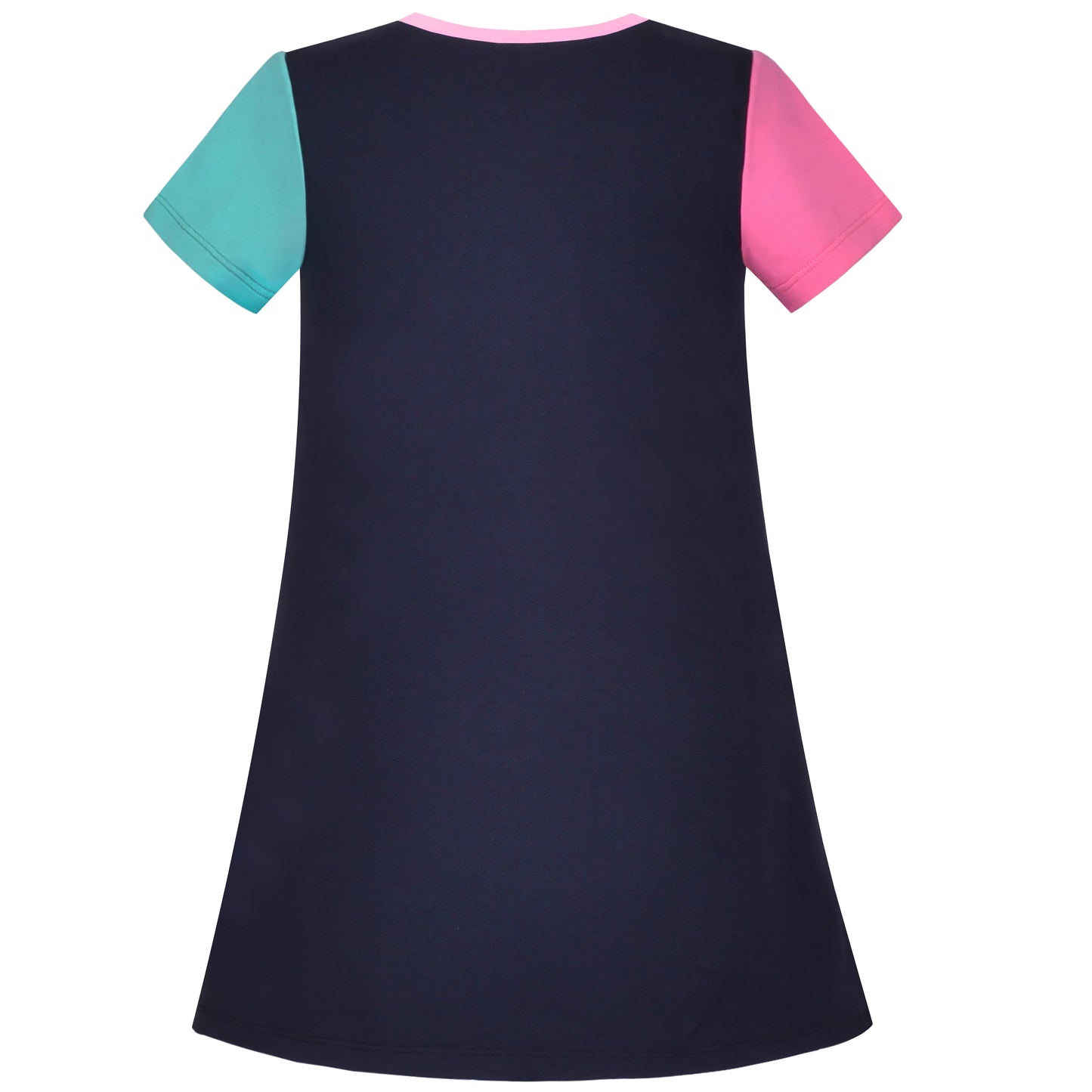 Girls Dress T-shirt Cotton Bird Embroidered Short Sleeve Size 2-8 Years