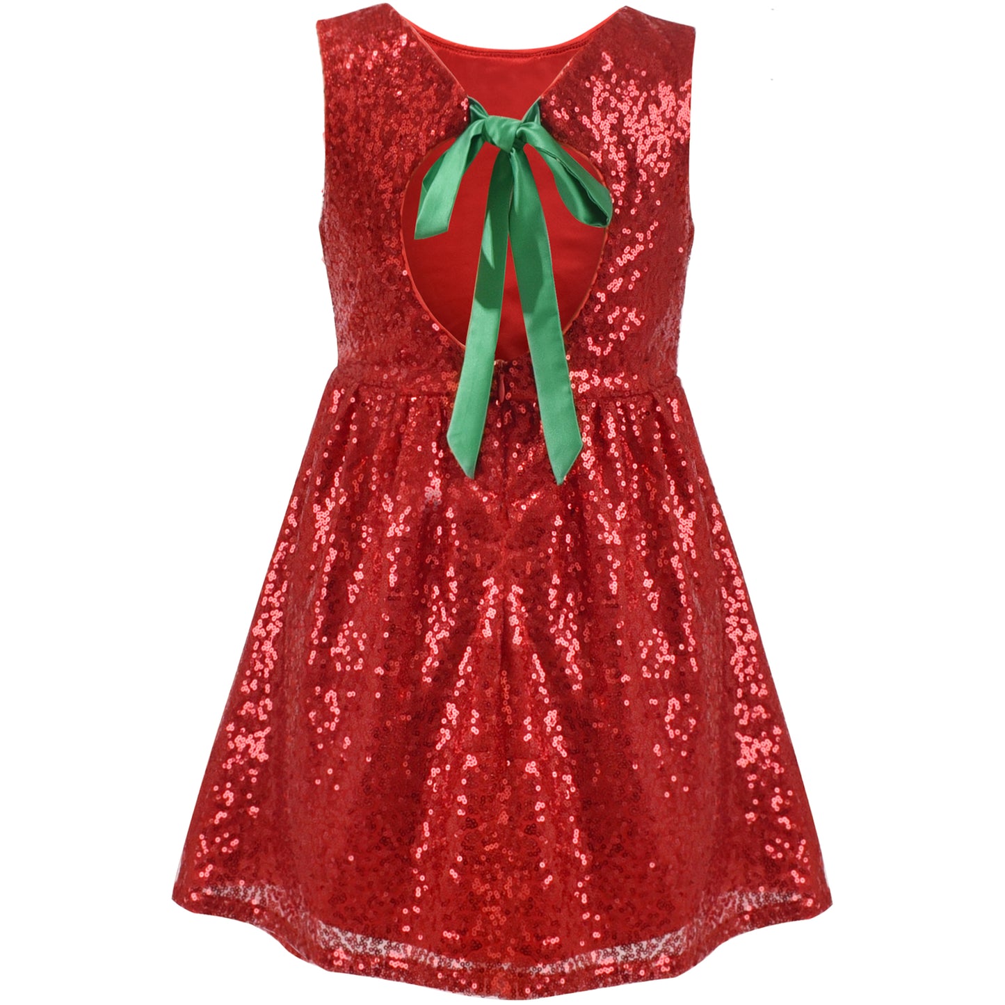 Flower Girl Dress Lace Sequin Flare Wedding Party Size 4-12 Years