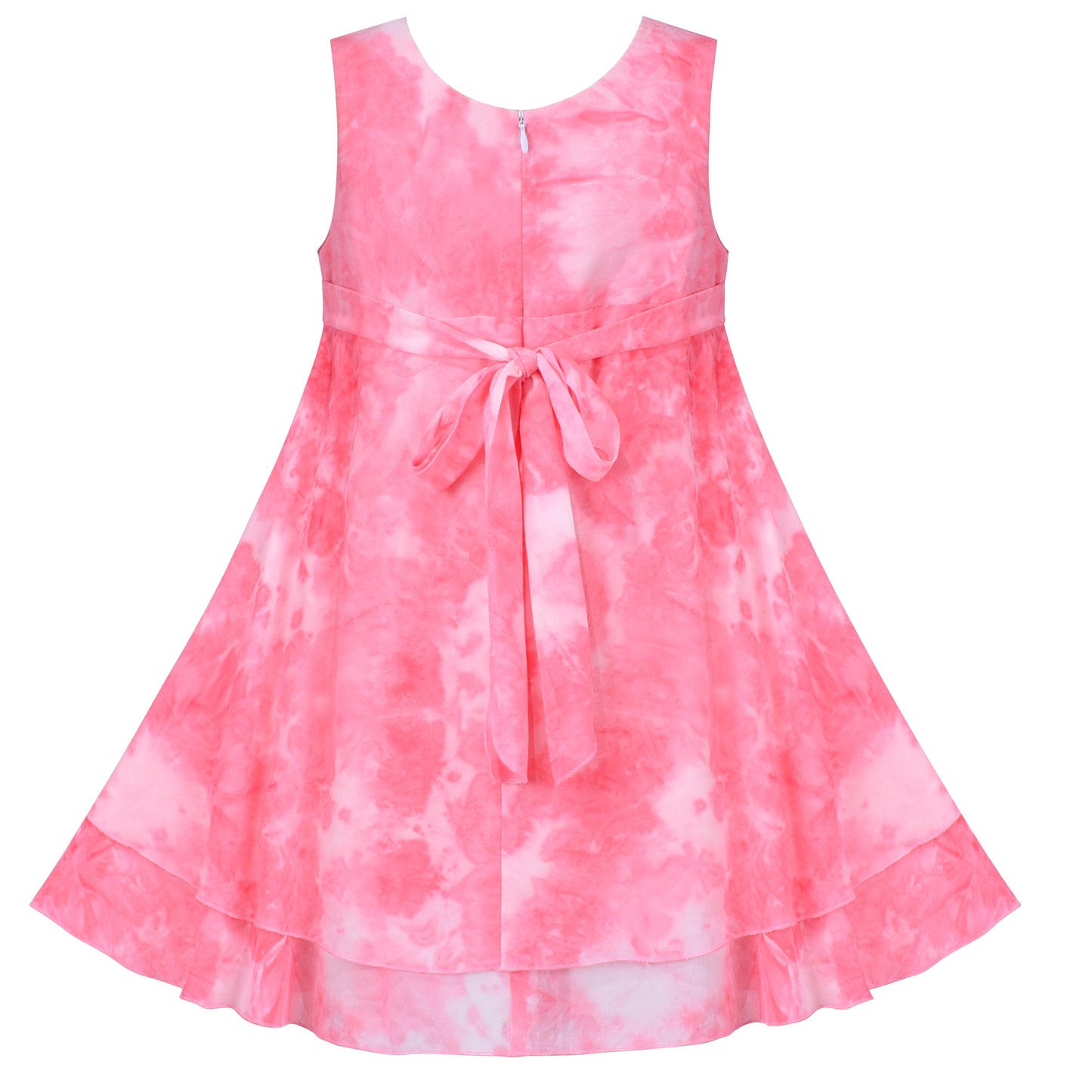 Girls Dress Sleeveless Halter Flower Multi Layer Chiffon Size 3-14 Years