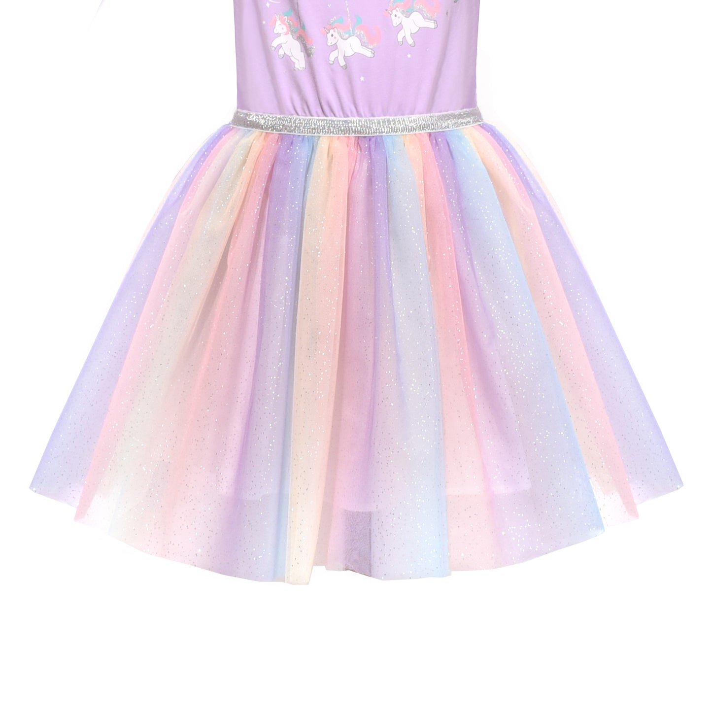 Girls Dress Long Sleeve Christmas Owl Sparkling Sequin Tulle Size 3-14 Years