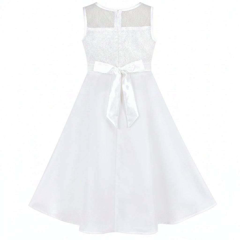 Girls Dress Rhinestone Chiffon Bridesmaid Dance Ball Maxi Gown Size 6-14 Years