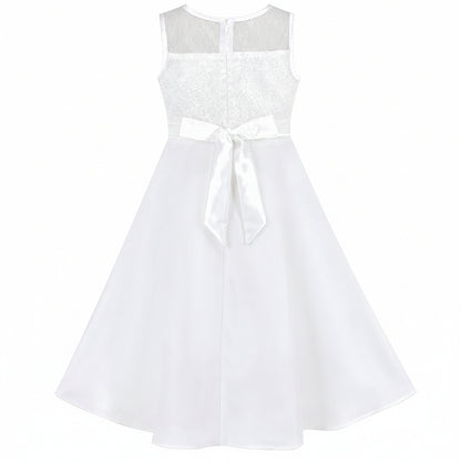 Girls Dress Rhinestone Chiffon Bridesmaid Dance Ball Maxi Gown Size 6-14 Years