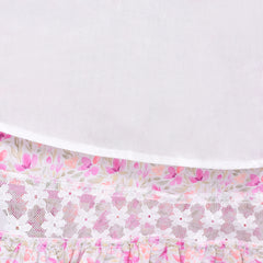 Girls Dress Spring Pink Spaghetti Suspender Floral Ruffle Sleeveless Size 4-8 Years