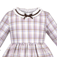 Girls Cold Shoulder Dress Denim Cowboy 3/4 Sleeve Size 2-12 Years