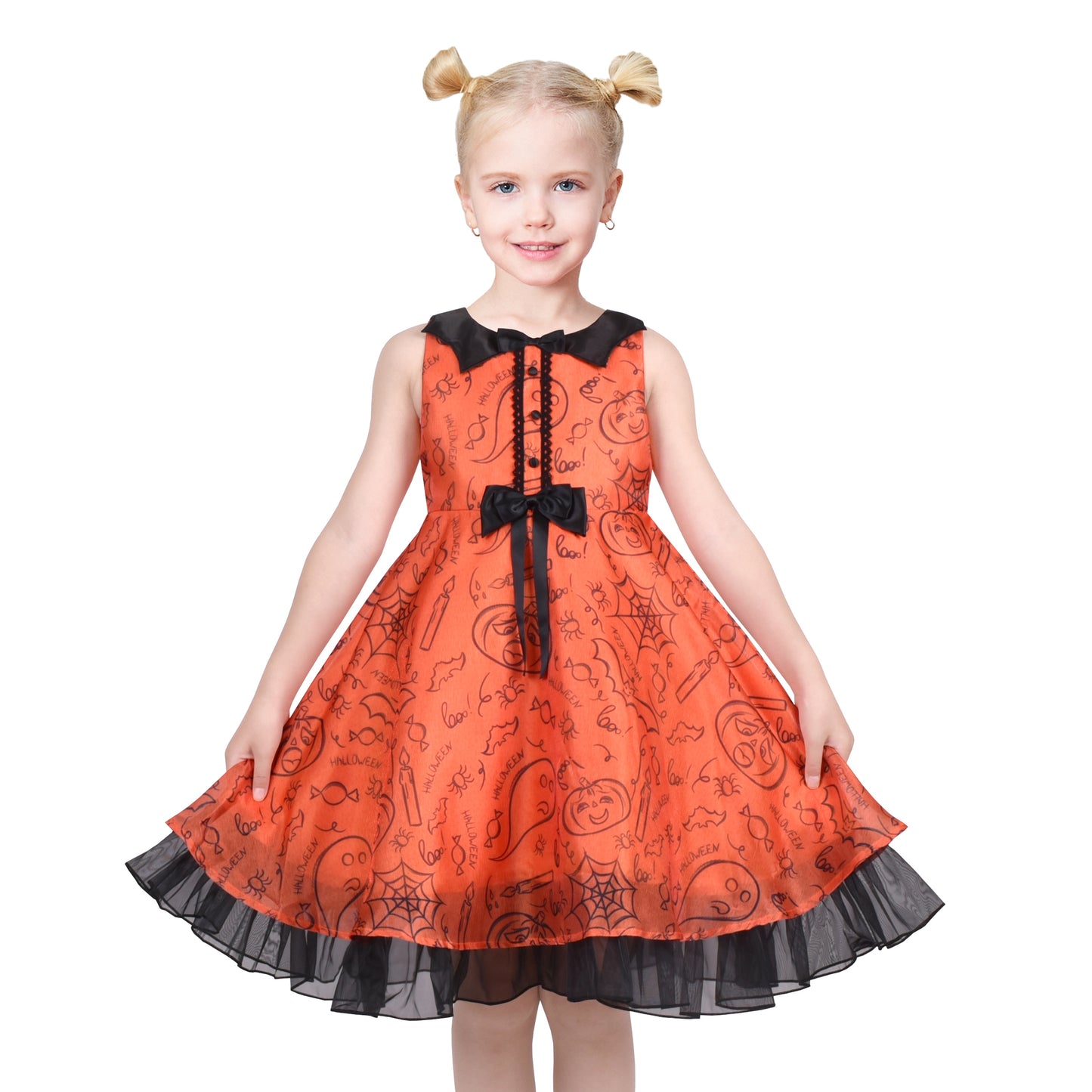 3 Layers Girls Dress flower Wave Pageant Bridesmaid Size 4-12 Years