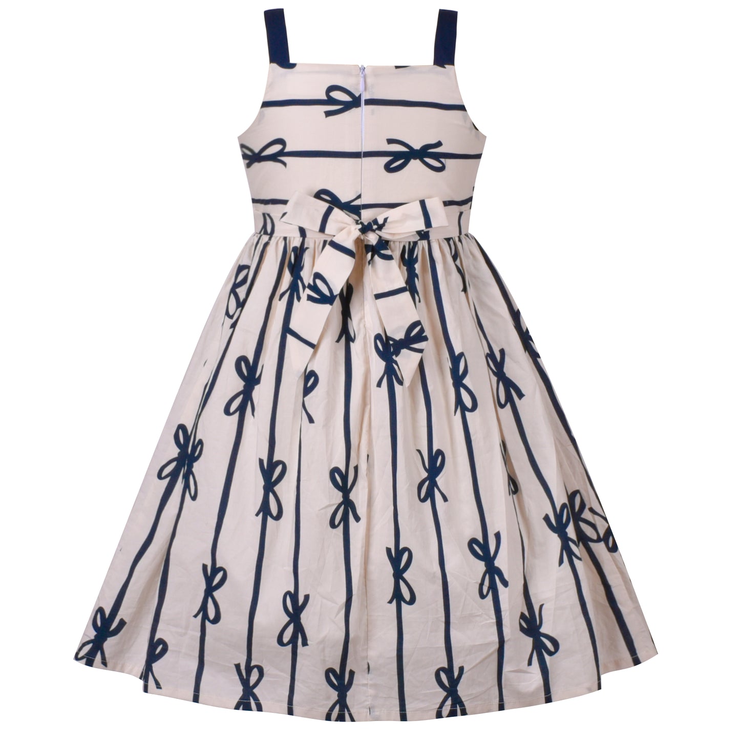 Girls Dress Water Ripple Flower Tank Vintage Dress Size 4-12 Years