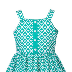 Girls Dress Heart Print Size 4-12 Years Christmas
