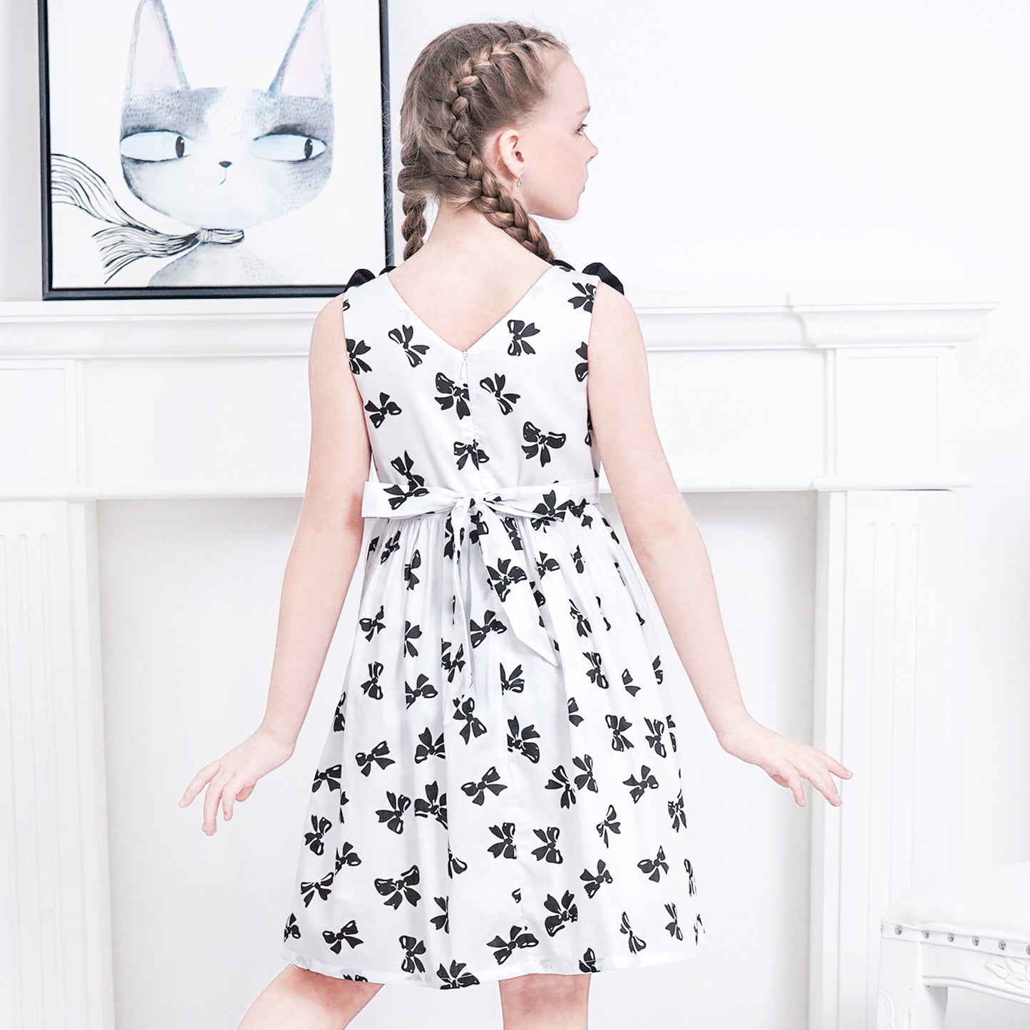 Girls Dress Flower Summer Beach Dress Size 2-12 Years