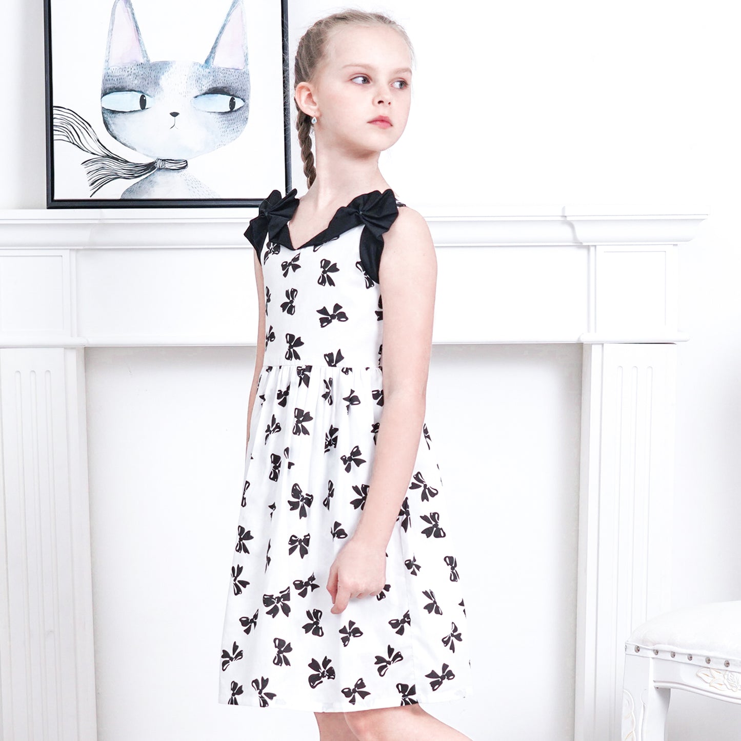 Girls Dress Flower Summer Beach Dress Size 2-12 Years