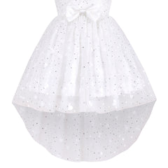 Flower Girl Dress Champagne Sequin Hi-low Wedding Bridesmaid Size 4-14 Years