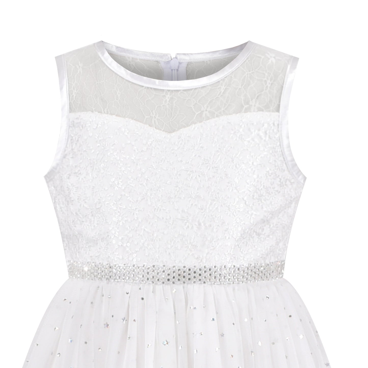Girls Dress Flower Lace Top Burgundy Gradient Skirt Sleeveless Size 6-14 Years