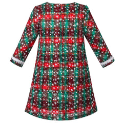Girls Dress Long Sleeve Daisy Flower Striped Casual Cotton Size 3-12 Years