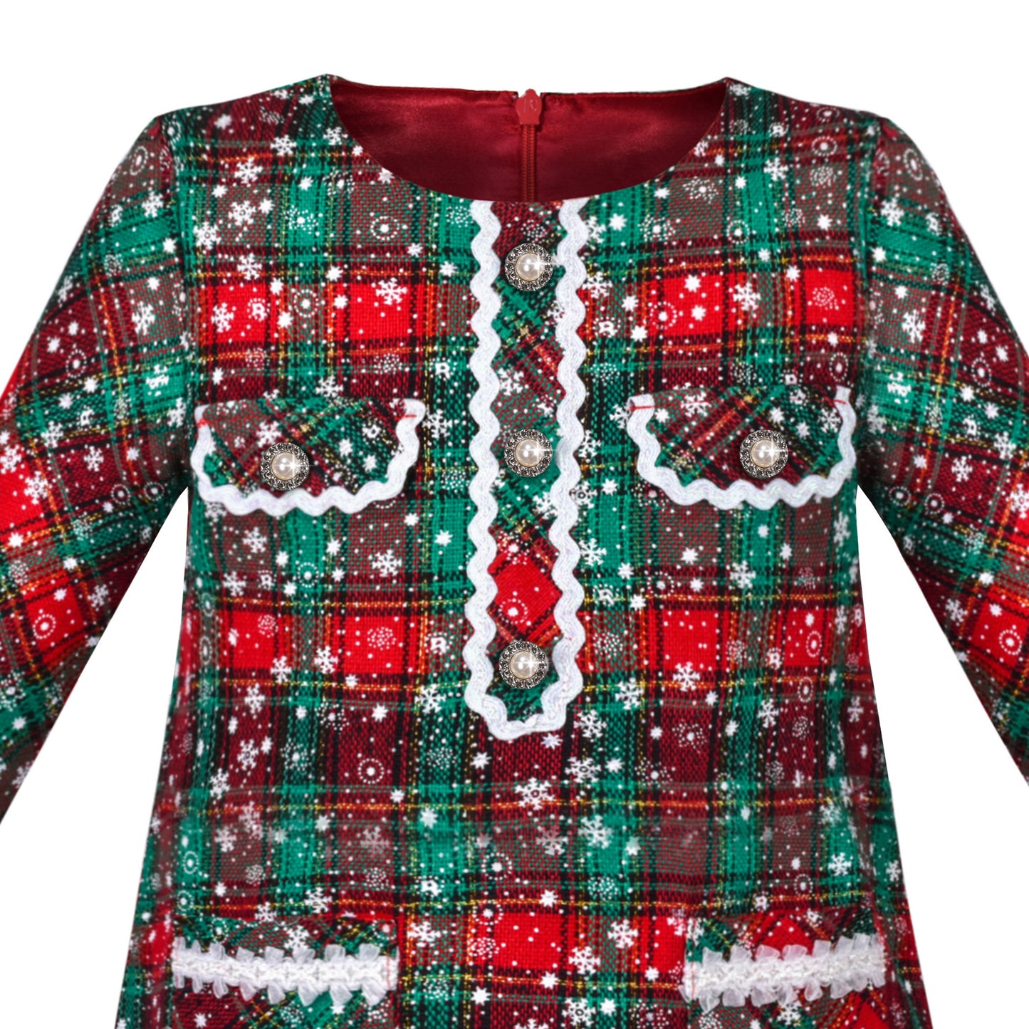 Girls Dress Long Sleeve Daisy Flower Striped Casual Cotton Size 3-12 Years