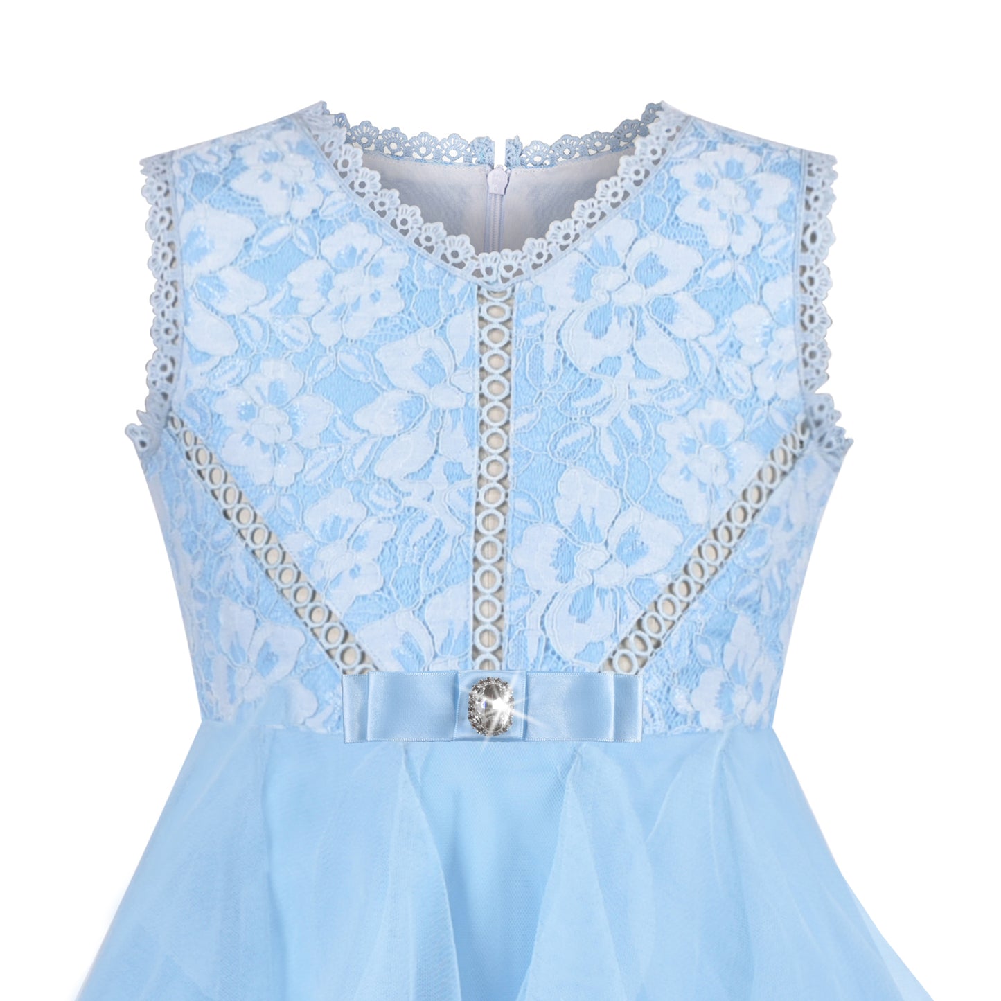 Flower Girls Dress Tiered Skirt Bridesmaid Wedding Size 4-12 Years
