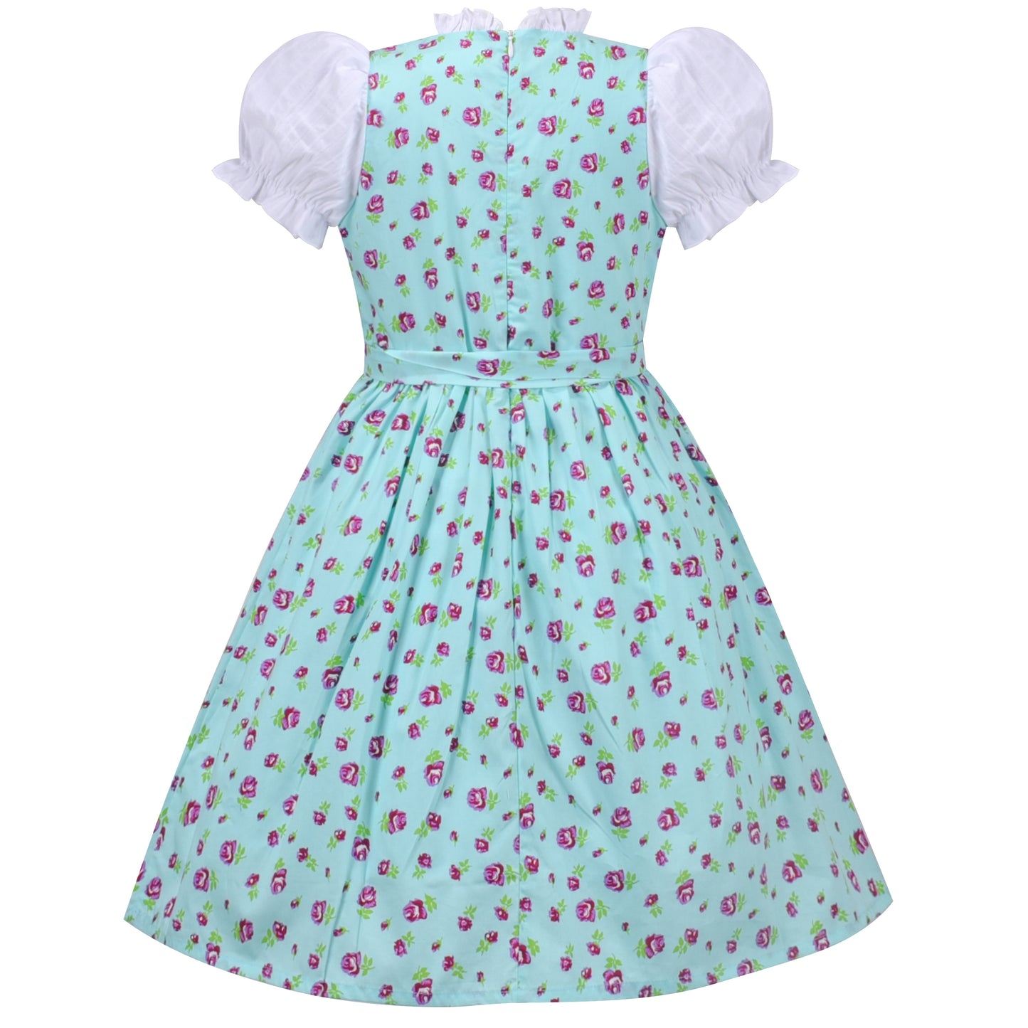 Sunny Fashion Bavarian Oktoberfest Vintage Floral Dirndl Girls Dress with Apron – Bavarian Oktoberfest Style