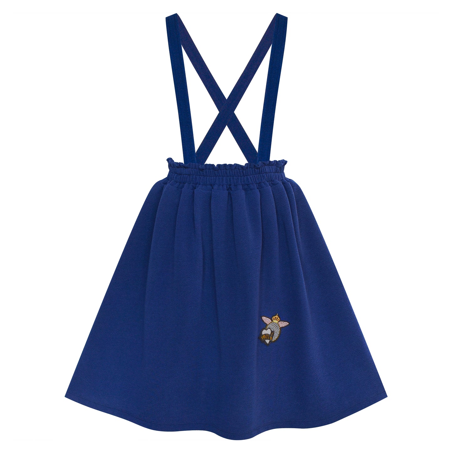 Girls Outfit Set 2 Piece Suspender Denim Button Striped Tee Size 4-12 Years