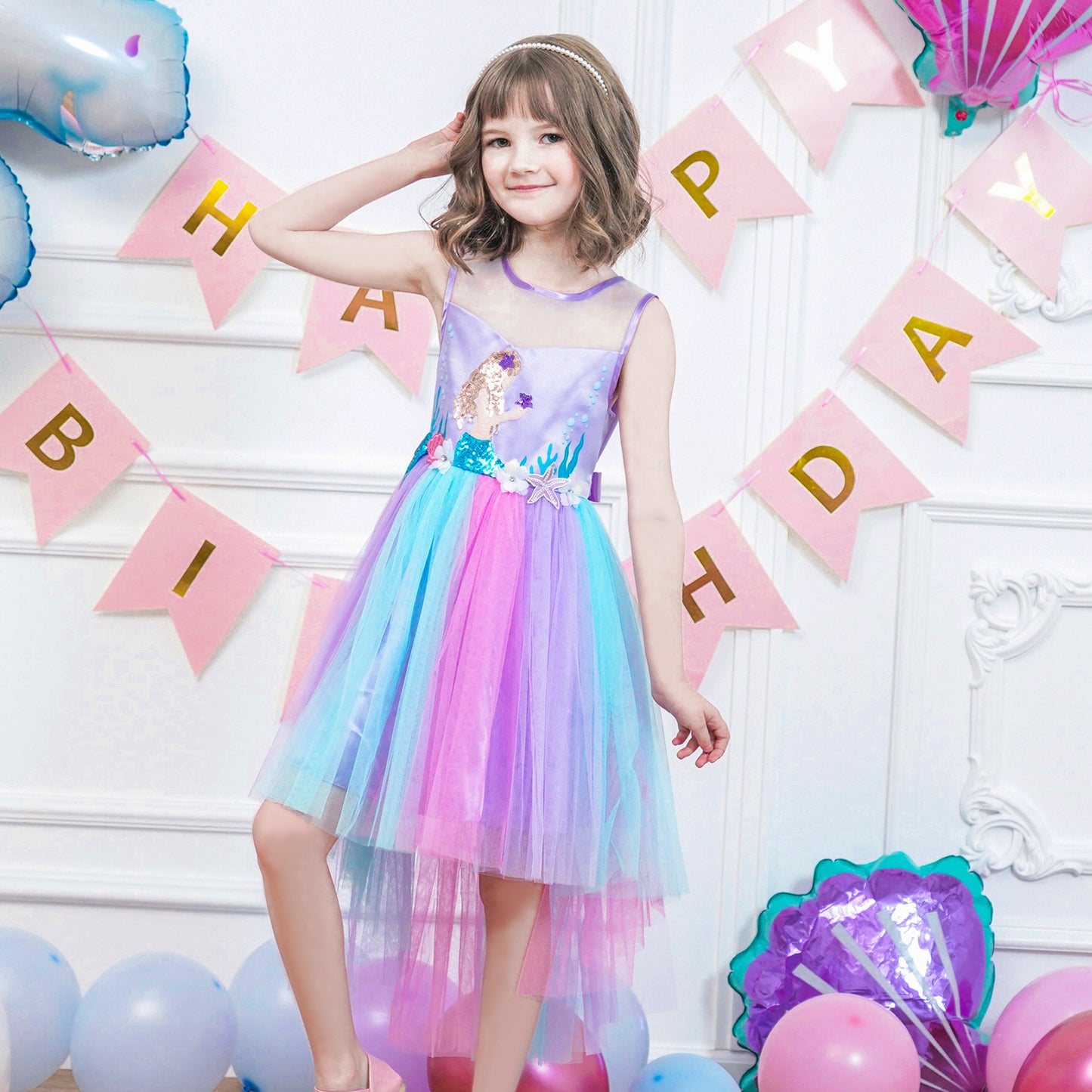 Flower Girls Dress Holiday Party Wedding Birthday Size 4-14 Years
