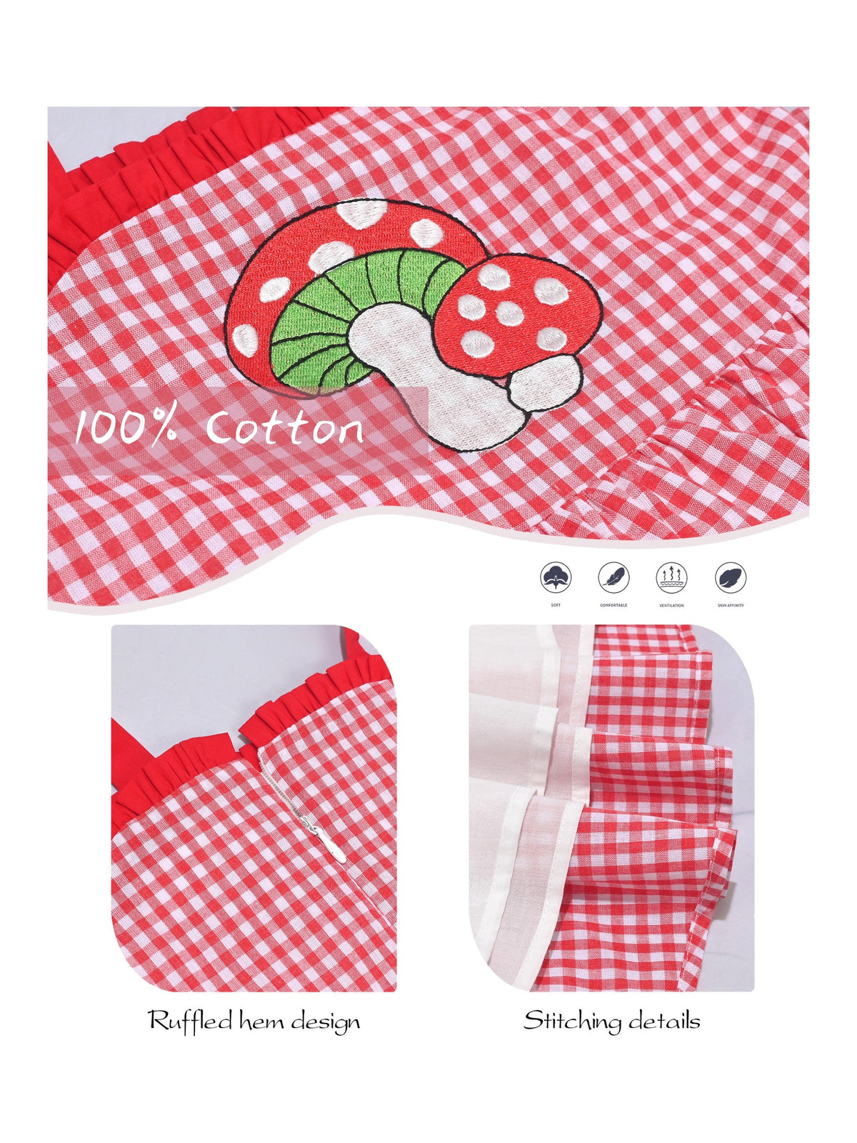 Girls Dress Spaghetti Gingham Ruffle Blush Pink Cake Layer Cute Summer Red Gingham