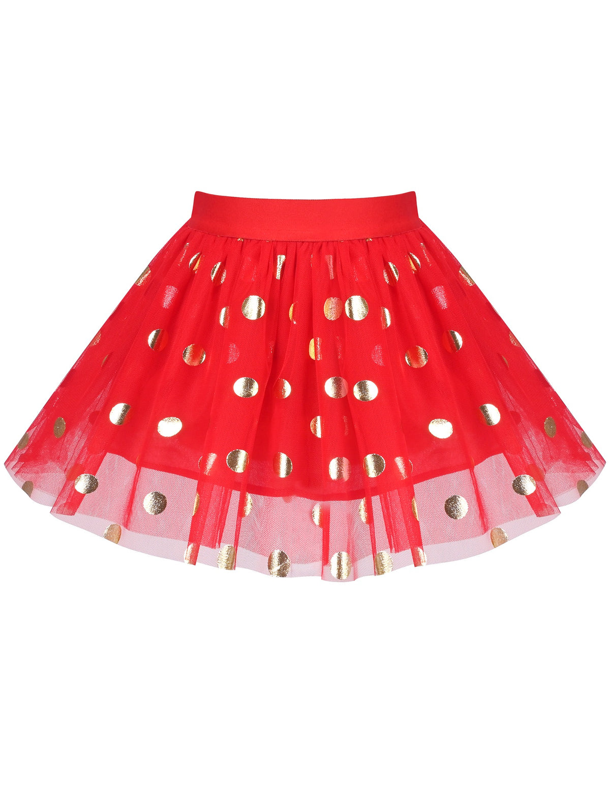 Girls Skirt Blue Heart Sequins Sparkling Tutu Dancing Red Gold Dot