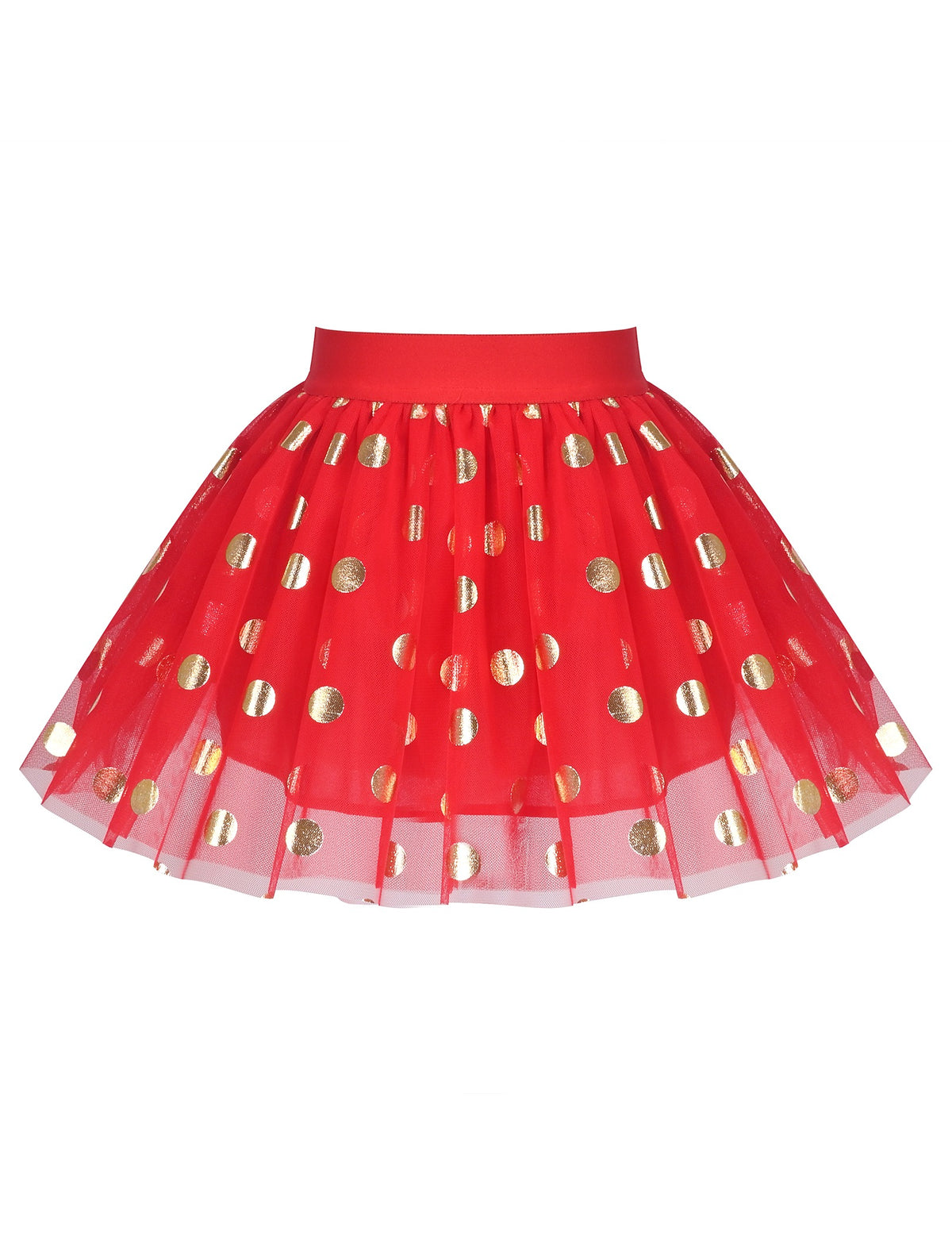 Girls Skirt Blue Heart Sequins Sparkling Tutu Dancing Red Gold Dot
