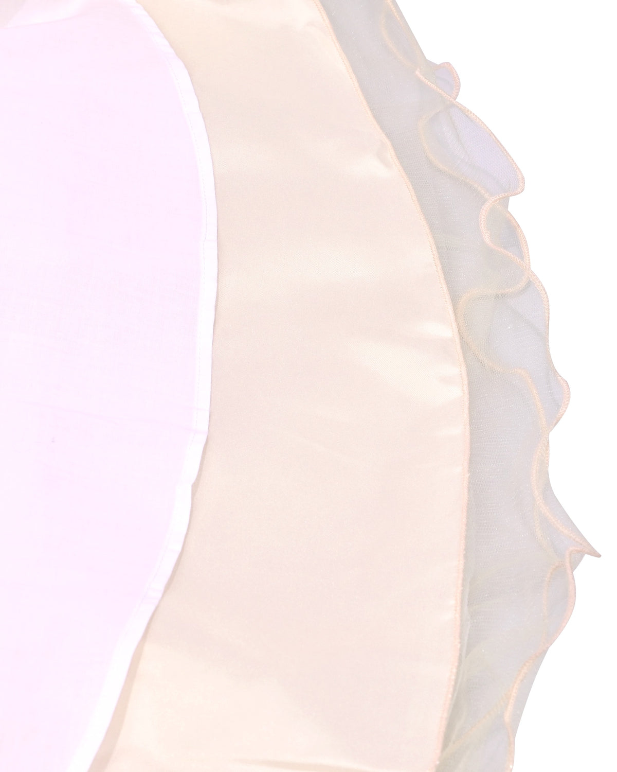 Girls Pink Floral Multilayer Ruffle Tulle Sleeveless Sequin Princess Beige Sequin