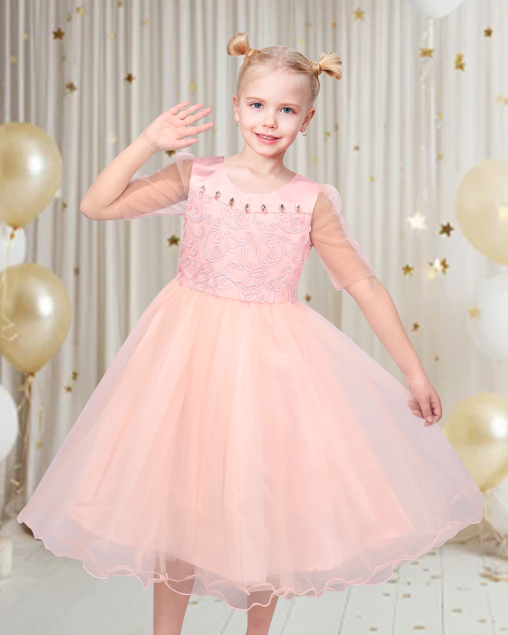 Girls Dress Purple Lace Tulle Princess V Neck Sequin Bell Sleeve Pageant Party Event Pink Diamond