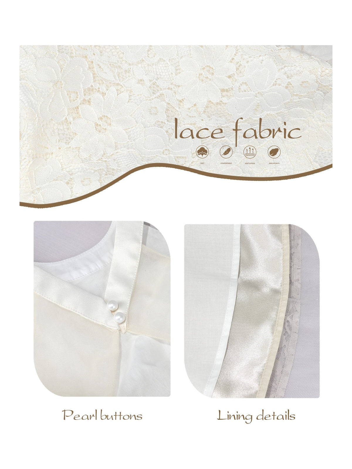 Girls Dress White Lace Halter Sleeveless Special Occasion Formal Party Summer Dresses Beige Lace