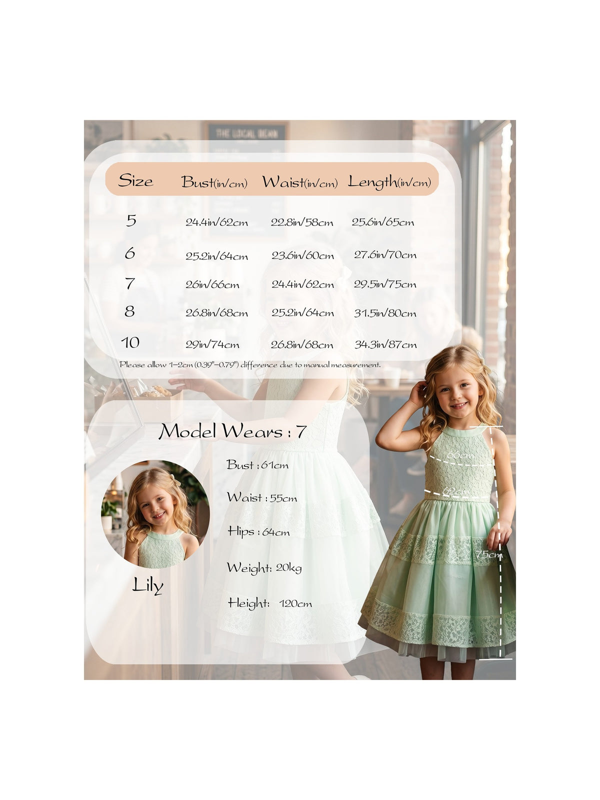 Girls Dress White Lace Halter Sleeveless Special Occasion Formal Party Summer Dresses Light Green Lace
