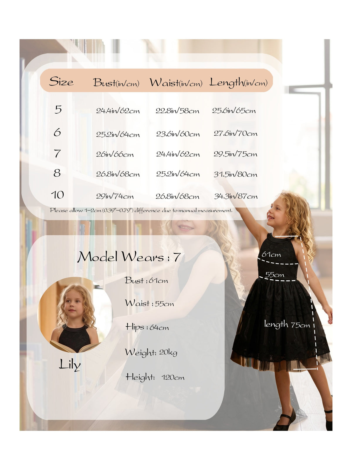 Girls Dress White Lace Halter Sleeveless Special Occasion Formal Party Summer Dresses Black Lace Tulle