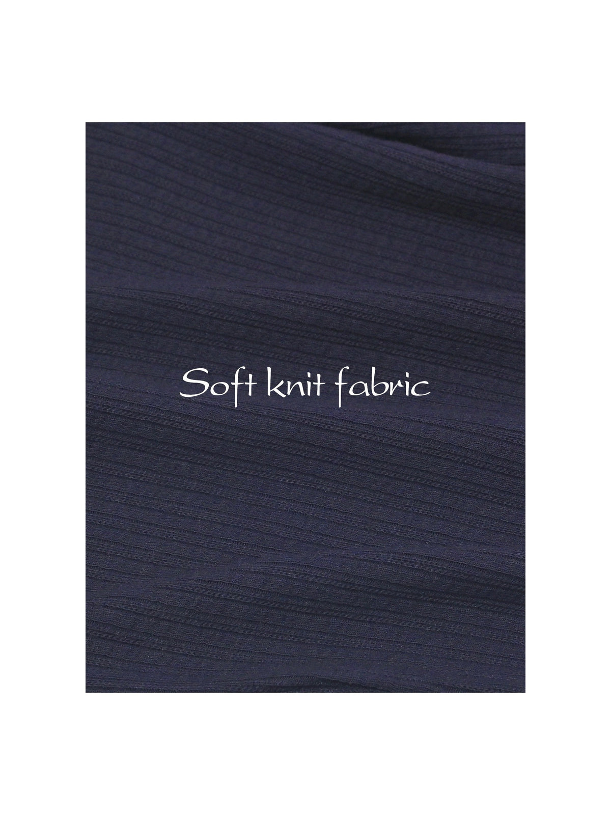 Girls Pants Navy Ribbed Knit Flared Leg Casual Elastic Waist Cotton Blend Pants Navy Ribbed