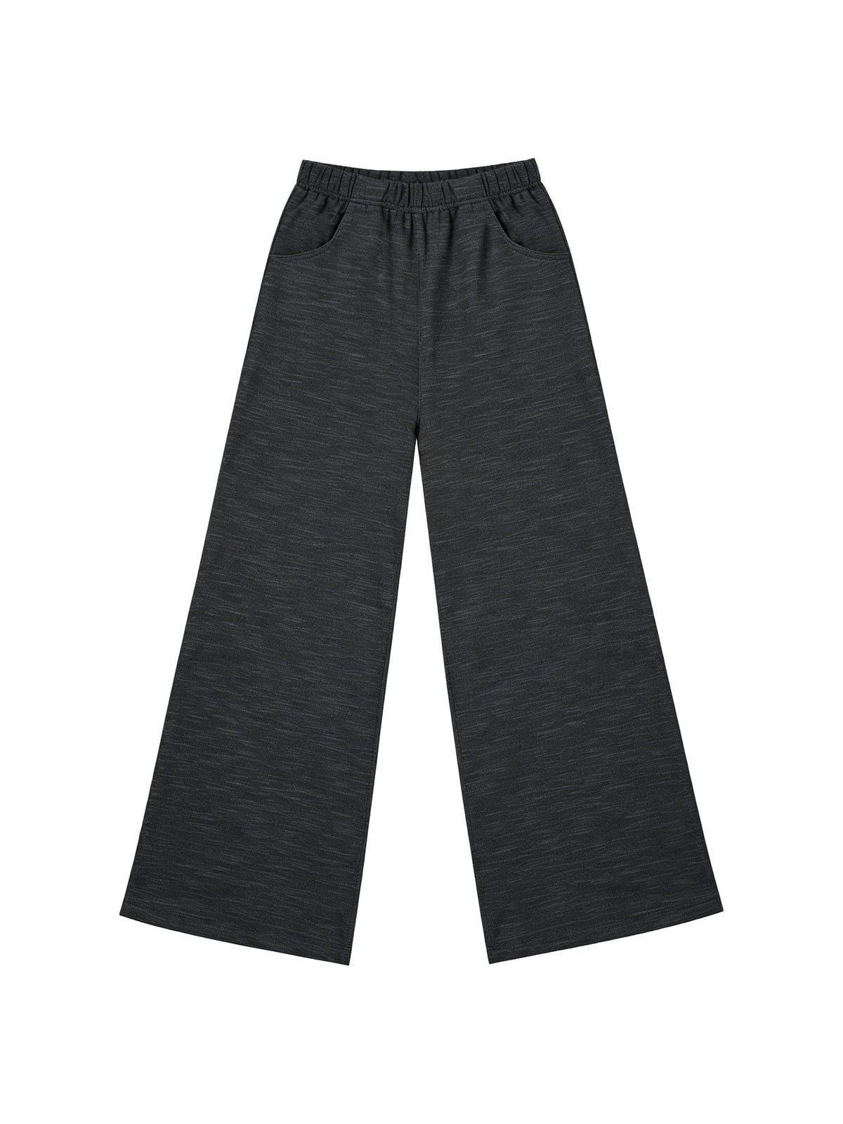 Girls Pants Light Blue Wide Leg Casual Cool Linen Pants with Pockets Black Slub